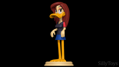tina russe looney airs 3d impression modèle in animaux 3dexport daffy canard femelle velu anthro oie 3d print model - Mito3D