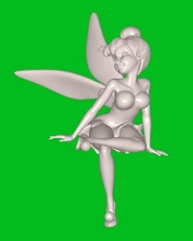 tinkerbell 3d stampa modello in donna 3dexport 3d print model - Mito3D