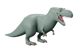 tiranossauro rex cartone animato gioco design arte prototipi pubblicità volantini 3d print model - Mito3D