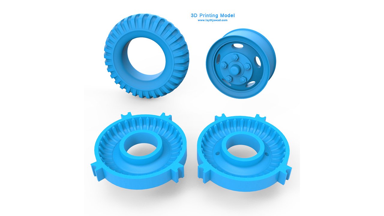 pneumatico muffa ruota 3d stampa modello in settore automobilistico 3dexport guerra vecchio veicolo macchina automobile camion schivare 1946 pesante stampabile 3D print model - Mito3D