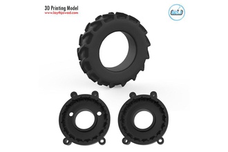 tire mold 3d print model in automotive 3dexport rough terrain truck wheel scale car double diecast toy vehicle cars rc offroad 4x4 heavyduty heavy suv 3d print model - Mito3D
