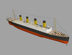 titanic model 3d in transport 3dexport ship vessel boat cruiser 3d print model - Mito3D