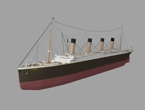 titanic 3d modell transport 3dexport schiff boot kreuzer 3d print model - Mito3D