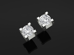 tj 62 3d platino orecchino di diamanti d'oro oro disco genio gioielli bella le signore lady aratura orecchio eardrop 3d print model - Mito3D
