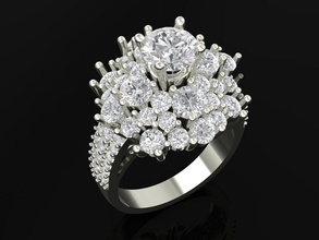 tj 72 3d impression modèle in anneaux 3dexport bague bijoux diamant or blanc argent mariage engagement 3d print model - Mito3D