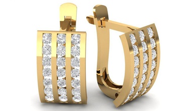 tj 79 3d drucken modell ohrringe 3dexport ohrring diamant gold 3d print model - Mito3D
