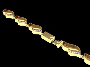 tjf 13 diamante oro braccialetto 3d print model - Mito3D