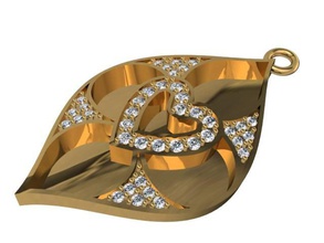 tjf 23 el diamante de oro colgante 3d print model - Mito3D