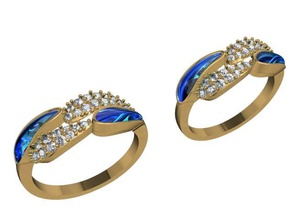 tjf 26 3d impresión modelo in anillos 3dexport diamante oro anillo 3d print model - Mito3D