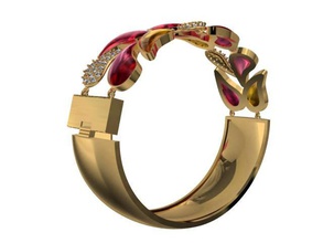 tjf 2 3d print model in bracelets 3dexport diamond gold bracelet 3d print model - Mito3D