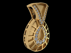 tjf 40 resmen duyurdu elmas altın kolye 3d print model - Mito3D