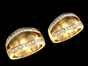 tjf 45 diamond gold ring 3d print model - Mito3D