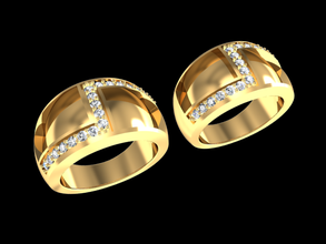 tjf 46 diamante oro anello 3d print model - Mito3D