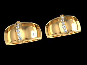tjf 47 el diamante de oro anillo 3d print model - Mito3D