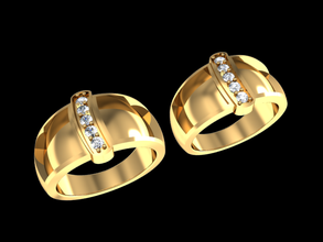 tjf 4 diamond gold ring 3d print model - Mito3D