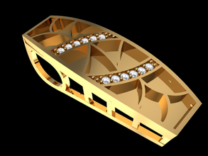 51 tjf elmas altın kolye 3d print model - Mito3D