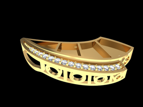5 tjf elmas altın kolye 3d print model - Mito3D