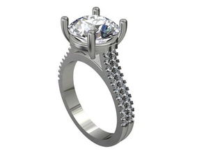 tjf 72 diamond gold ring 3d print model - Mito3D
