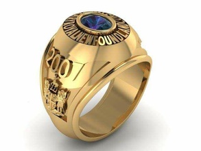 tjf 76 3d impresión modelo in anillos 3dexport diamante oro anillo 3d print model - Mito3D