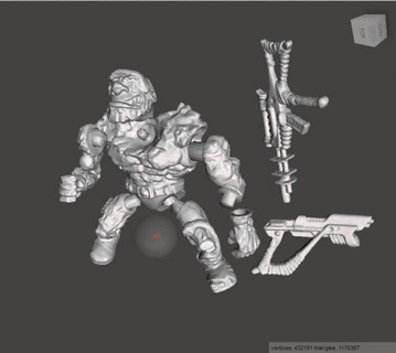 tmnt general tragg scans replicas toys articulated turtles 3d print model - Mito3D