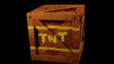 tnt box container wood wooden metal explosive dynamite poly stylized bomb military flammable danger warning asset prop lowpoly 3d print model - Mito3D