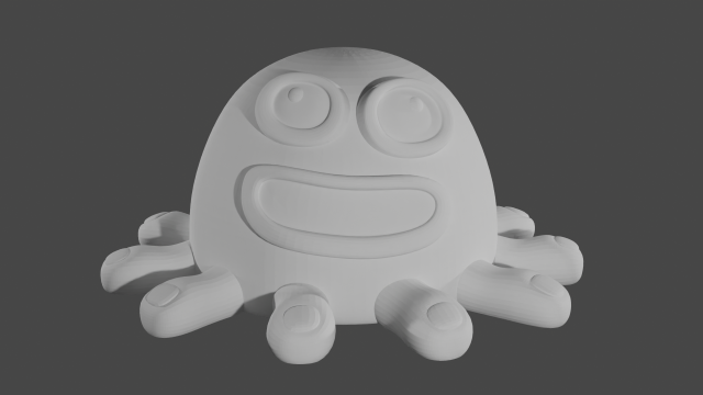 doigt pied dommage 3d impression modèle jouets chantant monstres l'eau monstre créature Jeux 3D print model - Mito3D