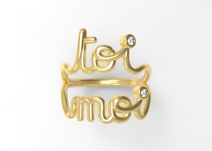 mi nişan yüzük elmaslar eu 12 yüzükler altın gümüş düğün moda lüks Dior parlak yazdırılabilir 3d print model - Mito3D