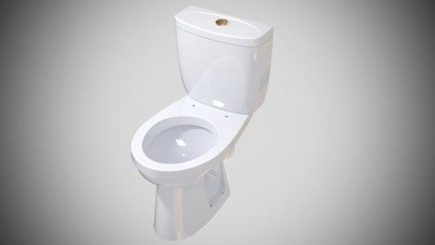 toilet bowl model 3d in bathroom 3dexport plumbing toilets bathtubs sinks games furniture water restroom furnishing design kitchen interior 3d print model - Mito3D