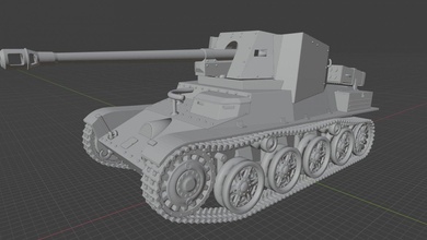 telli mod 3d drucken Panzer Modell 3dprint stl obj Waffen Beeindruckend 3d print model - Mito3D