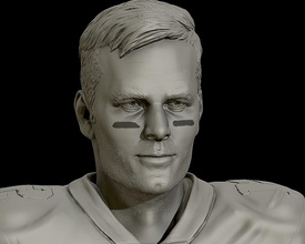 tom brady 3d scultura stampa modello in 3dexport tombrady quarterback superbowl nfl football americano calcio statua ritratto viso lega 3dprint 3dmodel arte sculture 3d print model - Mito3D