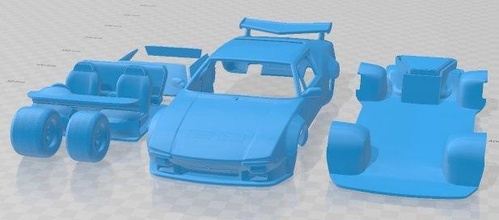 tomaso pantera gt5s 1984 imprimible coche vehiculo espacio scalextric Tamiya rc miniz pasatiempo micro 3d print model - Mito3D
