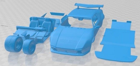tomaso pantera gts 1971 imprimible coche vehiculo espacio scalextric Tamiya rc miniz pasatiempo micro 3d print model - Mito3D