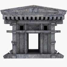 túmulo entrada 3d modelo in edifícios 3dexport lycian pinara peru marco rocha cripta pedra ruína caverna antigo montanha poli 3d print model - Mito3D