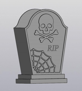 lápide plantador decoração vaso flores caixão grave morte gótico vampiro crânio ossos Bruxas esqueleto morto sarcófago cemitério cripta 3d print model - Mito3D