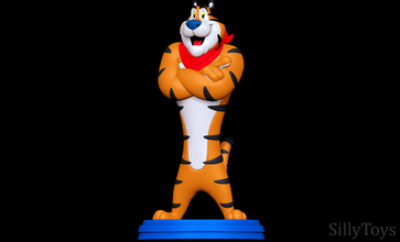 tony tigre kelloggs kellogg glassato fiocchi peloso anthro maschio cereale mascotte 3d print model - Mito3D