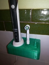 escova dente carregador suporte 3d impressão modelo in banheiro 3dexport oral b parede cuidados saúde 3d print model - Mito3D