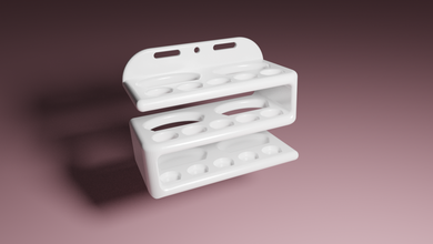 toothbrush holder toothpaste dental brush tooth paste decor modern 3d print model - Mito3D