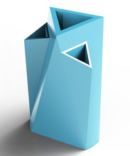 toothbrush holder dental bathroom geometric triangle triangular house teeth 3d print model - Mito3D