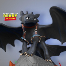 dientes arte fan entrenar tu dragón dibujos animados personaje animado 3dprint Impresión 3d estatua figura 3d print model - Mito3D