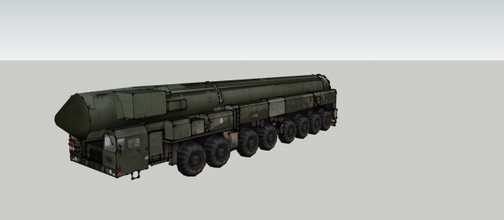 topol-m intercontinental ballistic missile topol russian maz-7917 soviet discount 3d print model - Mito3D