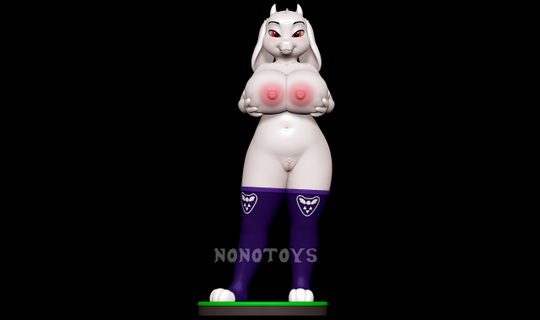 toriel nsfw 3d print model in animals 3dexport tale female furry cow bovine anthro breasts 3d print model - Mito3D