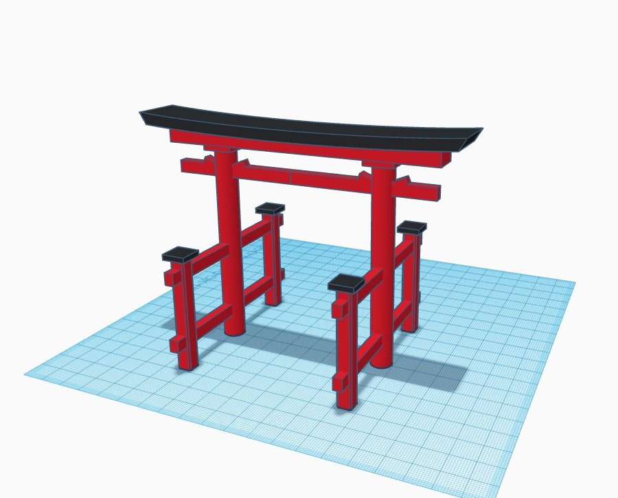 torii porte 3d impression modèle in architecture 3dexport japon arnaque tourmenter 3D print model - Mito3D