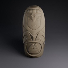 tótem frigg habla dios diosa vikingo cultura escultura celta 3d print model - Mito3D