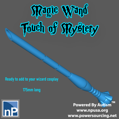 touch of mystery - magic wand cosplay free 3d print model in 3dexport costume wizard witch potter 3d print model - Mito3D