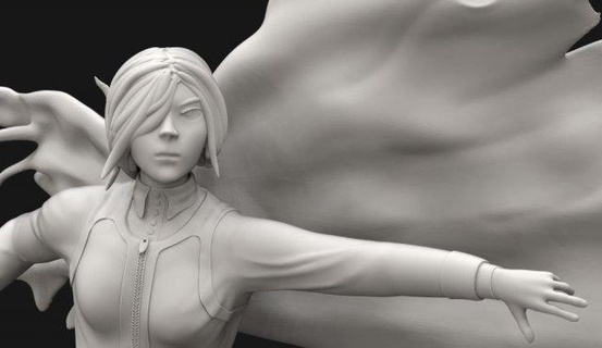 Tuka kirishima Tokio Ghul 3d drucken Modell Skulptur Hase Chan 3d print model - Mito3D