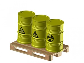 zehirli atıklar varil radyoaktif atık biohazard eurpal eurpallet fallout gadget tehlike uyarı dikkat 3d print model - Mito3D