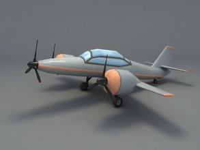 jouet avion dessin animé ciel blanc 3d print model - Mito3D