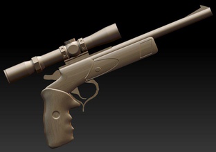 pistolet de jouet vue arme à feu 3d print model - Mito3D