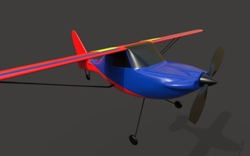 jouet avion jouets aéroport ancien vintage style chasse télécommande concept 3dmodel low poly gamins 3d print model - Mito3D