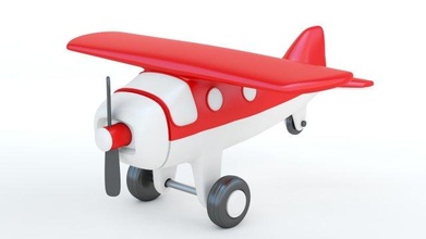 jouet rouge avion mouche transport aviation Plastique 3dprint impression Jeux jouets Véhicules gamins enfant garçon fille dessin animé imprimable 3d print model - Mito3D